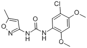 Molecular Structure of 501925-31-1 (N-(5-CHLORO-2,4-DIMETHOXYPHENYL)-N'-(5-METHYL-3-ISOXAZOLYL)-UREA)